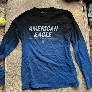 Unisex American eagle blue ombré long sleeve shirt